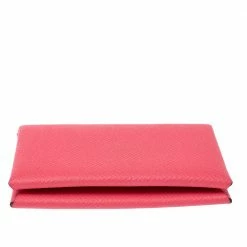 Hermes Rose Azalee Epsom Leather Calvi Card Holder For Women 18 Hermes Rose Azalee Epsom Leather Calvi Card Holder For Women -Deals Hermes Store luxury women hermes new handbags p366725 002