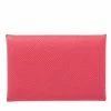 Hermes Rose Azalee Epsom Leather Calvi Card Holder For Women 1 Hermes Rose Azalee Epsom Leather Calvi Card Holder For Women -Deals Hermes Store luxury women hermes new handbags p366725 007
