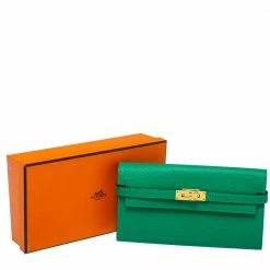 Hermes Green Leather Kelly Longue Wallet For Women -Deals Hermes Store luxury women hermes new handbags p386833 009