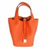 Hermes Feu/Orange Clemence Leather Picotin Lock 18 Bag For Women -Deals Hermes Store luxury women hermes new handbags p415712 004