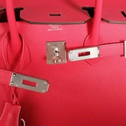 Hermes Rose Epsom Leather Palladium Hardware Birkin 35 Bag For Women -Deals Hermes Store luxury women hermes new handbags p415740 007