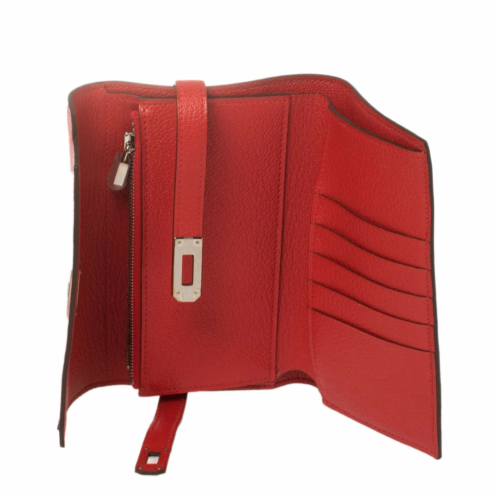 Hermes Rouge Casaque Evercolor Leather Kelly Depliant Medium Wallet For Women 4 Hermes Rouge Casaque Evercolor Leather Kelly Depliant Medium Wallet For Women - Image 2