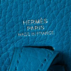 Hermes Bleu Zanzibar Clemence Leather Evelyne TPM Shoulder Bag For Women -Deals Hermes Store luxury women hermes new handbags p460925 005
