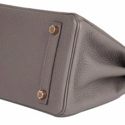 Hermes Etain Togo Leather Rose Gold Hardware Birkin 25 Bag For Women -Deals Hermes Store luxury women hermes new handbags p480155 005