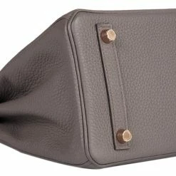 Hermes Etain Togo Leather Rose Gold Hardware Birkin 25 Bag For Women -Deals Hermes Store luxury women hermes new handbags p480155 006