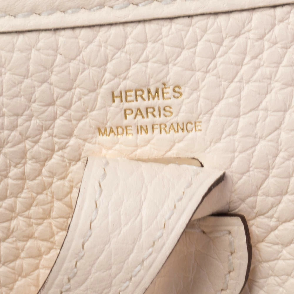 Hermes Nata/Craie Taurillon Clemence Leather Evelyne TPM Bag For Women 11 Hermes Nata/Craie Taurillon Clemence Leather Evelyne TPM Bag For Women - Image 9