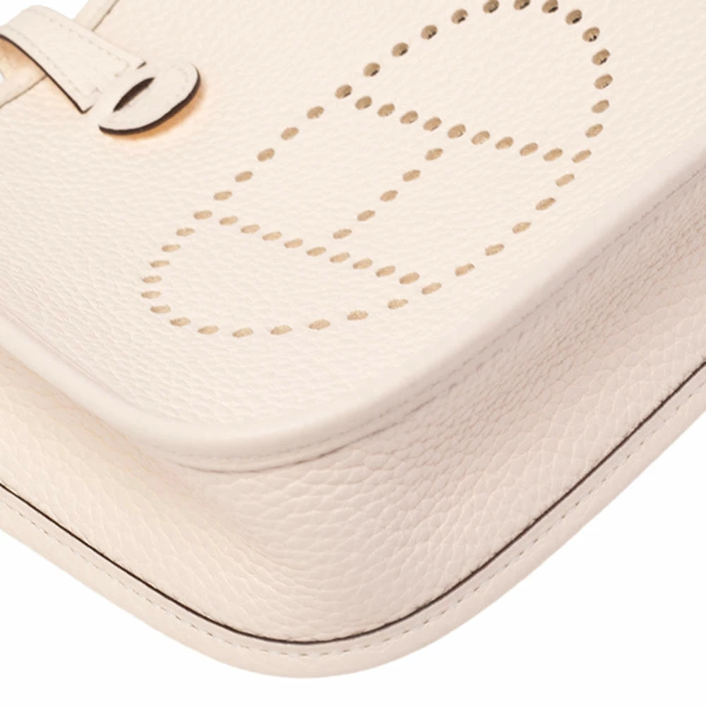 Hermes Nata/Craie Taurillon Clemence Leather Evelyne TPM Bag For Women 14 Hermes Nata/Craie Taurillon Clemence Leather Evelyne TPM Bag For Women - Image 12