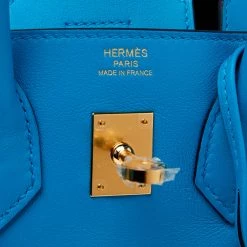Hermes Blue Frida Swift Leather Gold Hardware Birkin 25 Bag For Women -Deals Hermes Store luxury women hermes new handbags p492153 010