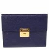 Hermes Bleu Encre Chevre Mysore Leather Mini Clic Card Holder For Women