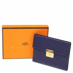 Hermes Bleu Encre Chevre Mysore Leather Mini Clic Card Holder For Women -Deals Hermes Store luxury women hermes new handbags p500320 008