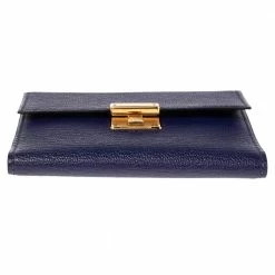Hermes Bleu Encre Chevre Mysore Leather Mini Clic Card Holder For Women -Deals Hermes Store luxury women hermes new handbags p500320 010