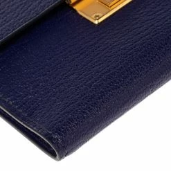 Hermes Bleu Encre Chevre Mysore Leather Mini Clic Card Holder For Women -Deals Hermes Store luxury women hermes new handbags p500320 011