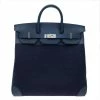 Hermes Blue De Presse/Blue Royale Vache Liegee Leather And Wool Palladium Hardware HAC Birkin 40 Bag For Women -Deals Hermes Store luxury women hermes new handbags p505137 006