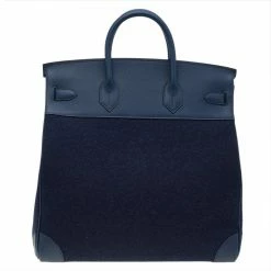 Hermes Blue De Presse/Blue Royale Vache Liegee Leather And Wool Palladium Hardware HAC Birkin 40 Bag For Women -Deals Hermes Store luxury women hermes new handbags p505137 010