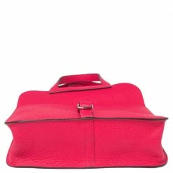 Hermes Rose Extreme Clemence Palladium Plated Halzan 25 For Women -Deals Hermes Store luxury women hermes new handbags p519379 002