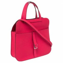 Hermes Rose Extreme Clemence Palladium Plated Halzan 25 For Women -Deals Hermes Store luxury women hermes new handbags p519379 005