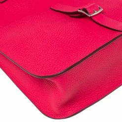 Hermes Rose Extreme Clemence Palladium Plated Halzan 25 For Women -Deals Hermes Store luxury women hermes new handbags p519379 012