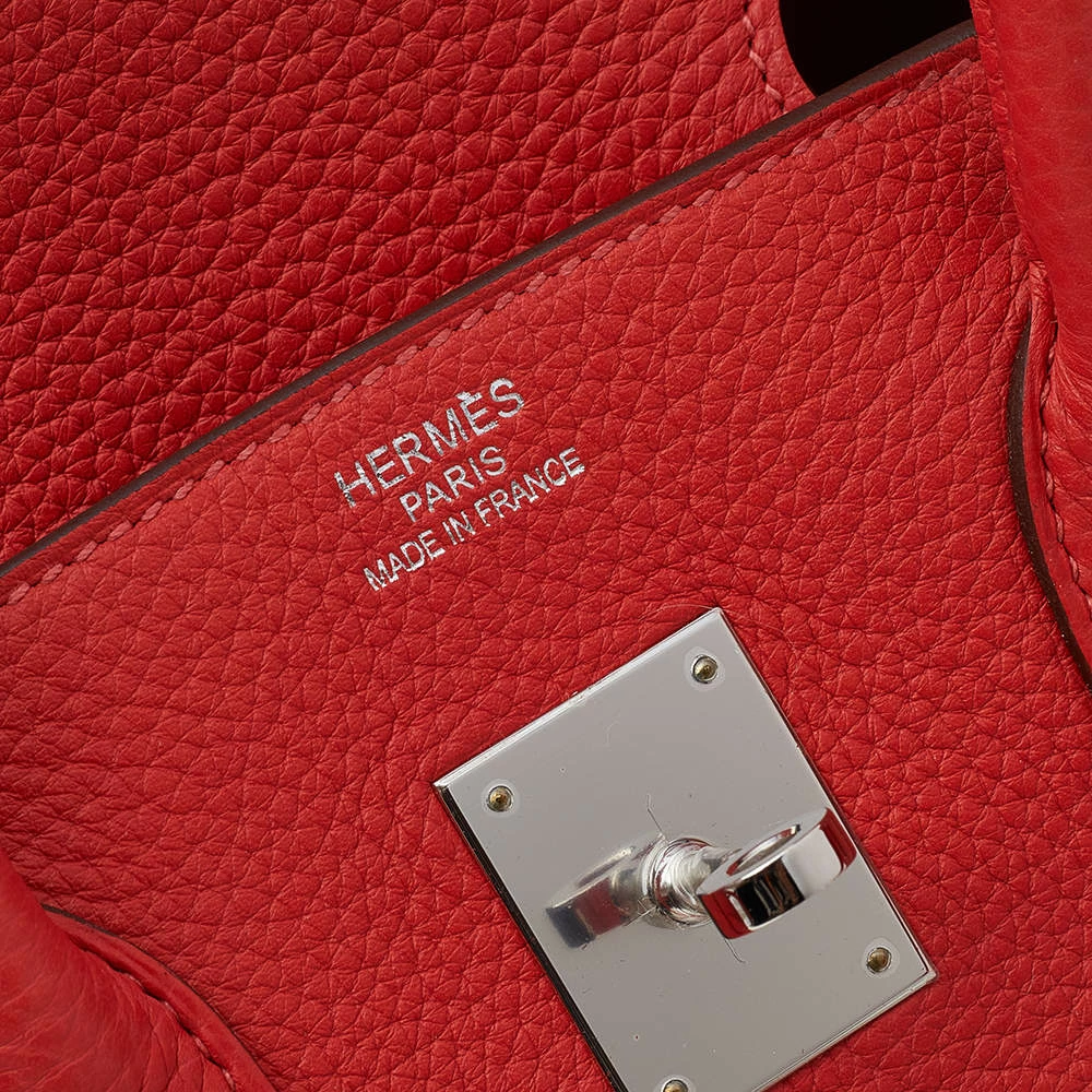 Hermes Rose Azalee Clemence Leather Palladium Plated Birkin 35 Bag For Women 12 Hermes Rose Azalee Clemence Leather Palladium Plated Birkin 35 Bag For Women - Image 10