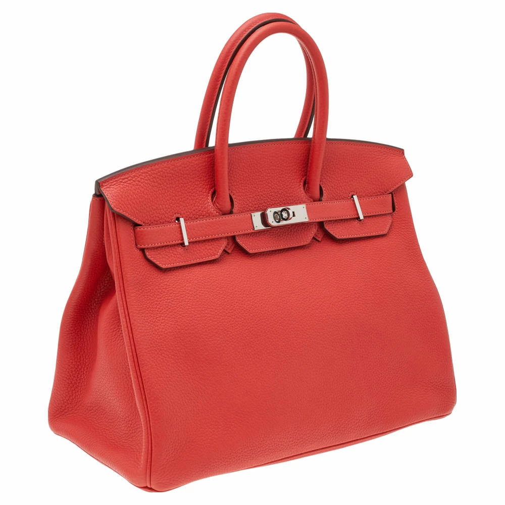 Hermes Rose Azalee Clemence Leather Palladium Plated Birkin 35 Bag For Women 5 Hermes Rose Azalee Clemence Leather Palladium Plated Birkin 35 Bag For Women - Image 3