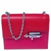 Hermes Rose Extreme/Rouge De Coeur Chevre Chamkila Leather Verrou Chaine Mini Bag For Women -Deals Hermes Store luxury women hermes new handbags p534066 010
