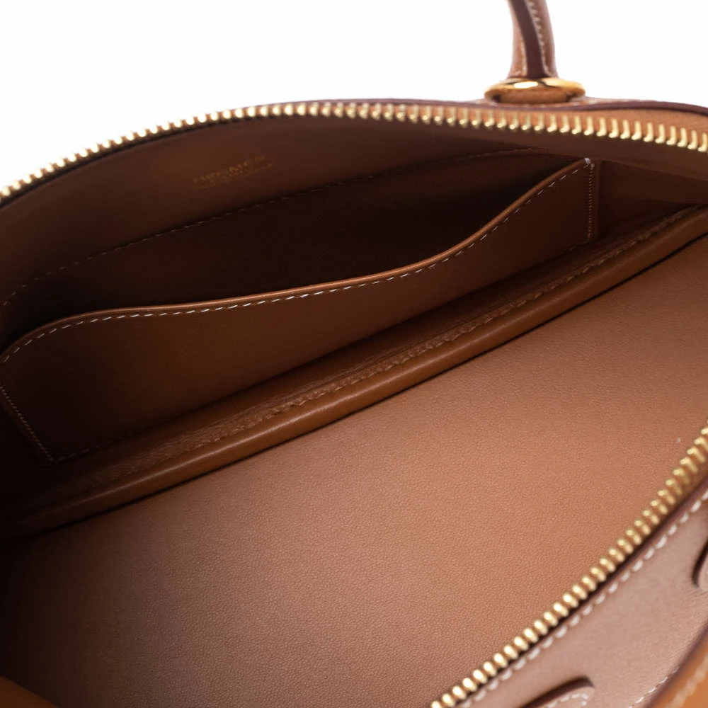 Hermes Gold Epsom Leather Bolide 27 Bag For Women 9 Hermes Gold Epsom Leather Bolide 27 Bag For Women - Image 7
