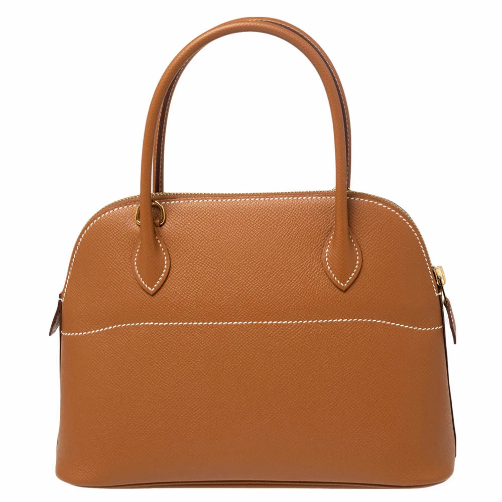 Hermes Gold Epsom Leather Bolide 27 Bag For Women 6 Hermes Gold Epsom Leather Bolide 27 Bag For Women - Image 4