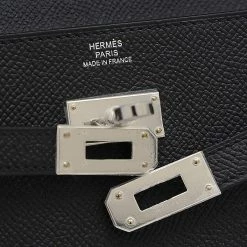 Hermes Black Epsom Leather Palladium Hardware Kelly Wallet For Women 15 Hermes Black Epsom Leather Palladium Hardware Kelly Wallet For Women -Deals Hermes Store luxury women hermes new handbags p539190 004