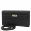 Hermes Black Epsom Leather Palladium Hardware Kelly Wallet For Women -Deals Hermes Store luxury women hermes new handbags p539190 010