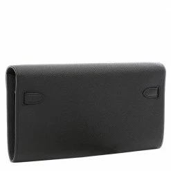 Hermes Black Epsom Leather Palladium Hardware Kelly Wallet For Women 12 Hermes Black Epsom Leather Palladium Hardware Kelly Wallet For Women -Deals Hermes Store luxury women hermes new handbags p539190 011