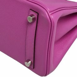 Hermes Magnolia/Capucine Taurillon Novillo Leather Palladium Plated Birkin 25 Bag For Women -Deals Hermes Store luxury women hermes new handbags p551031 008