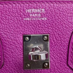 Hermes Magnolia/Capucine Taurillon Novillo Leather Palladium Plated Birkin 25 Bag For Women -Deals Hermes Store luxury women hermes new handbags p551031 011