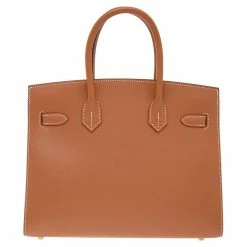 Hermes Gold Madame Leather Gold Plated Birkin 30 Bag For Women -Deals Hermes Store luxury women hermes new handbags p560612 007
