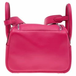 Hermes Rose Extreme Swift Leather Palladium Plated Mini Lindy Bag For Women -Deals Hermes Store luxury women hermes new handbags p560633 009