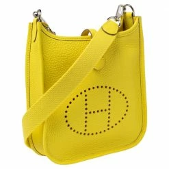 Hermes Lime Taurillon Clemence Leather Evelyne 16 TPM Bag For Women -Deals Hermes Store luxury women hermes new handbags p562432 013