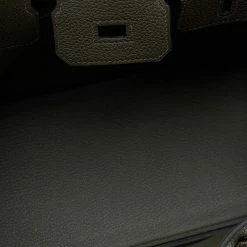 Hermes Vert De Gris Togo Leather Gold Finished Birkin 25 Bag For Women -Deals Hermes Store luxury women hermes new handbags p563070 003