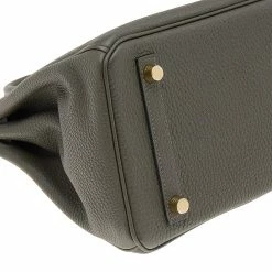Hermes Vert De Gris Togo Leather Gold Finished Birkin 25 Bag For Women -Deals Hermes Store luxury women hermes new handbags p563070 011