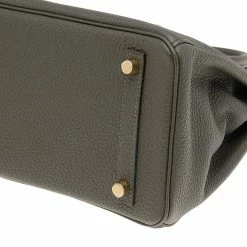 Hermes Vert De Gris Togo Leather Gold Finished Birkin 25 Bag For Women -Deals Hermes Store luxury women hermes new handbags p563070 012