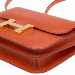 Hermes Hermés Terre Battue Epsom Leather Constance 18 Bag For Women -Deals Hermes Store luxury women hermes new handbags p563313 006