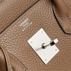 Hermes Taupe Mousse Clemence Leather Palladium Finished Birkin 30 Bag For Women -Deals Hermes Store luxury women hermes new handbags p563324 004