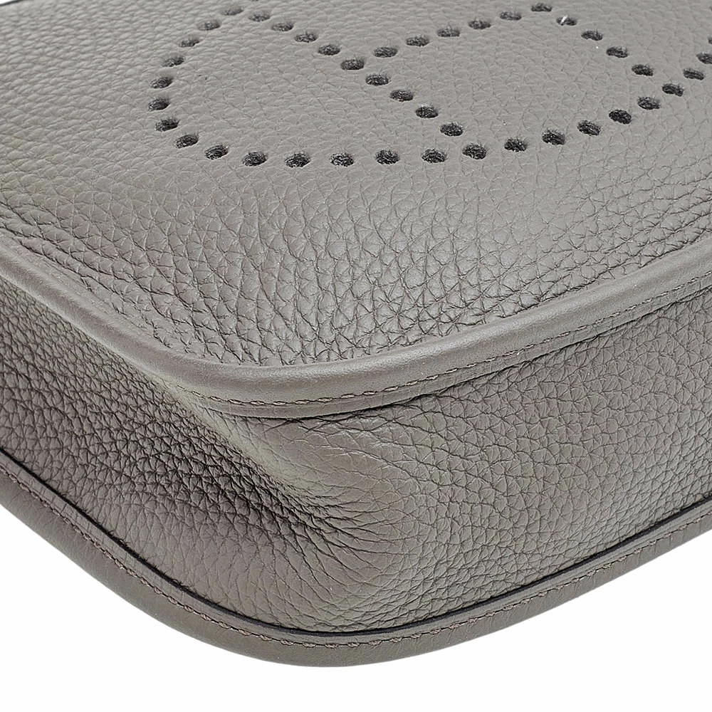 Hermes Etain Taurillon Clemence Leather Evelyne TPM Bag For Women 13 Hermes Etain Taurillon Clemence Leather Evelyne TPM Bag For Women - Image 11