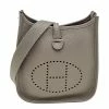 Hermes Etain Taurillon Clemence Leather Evelyne TPM Bag For Women -Deals Hermes Store luxury women hermes new handbags p579022 009