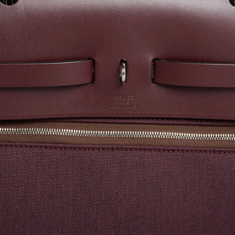 Hermes Prune Militaire Canvas And Leather Herbag Zip 39 Bag For Women 7 Hermes Prune Militaire Canvas And Leather Herbag Zip 39 Bag For Women - Image 5