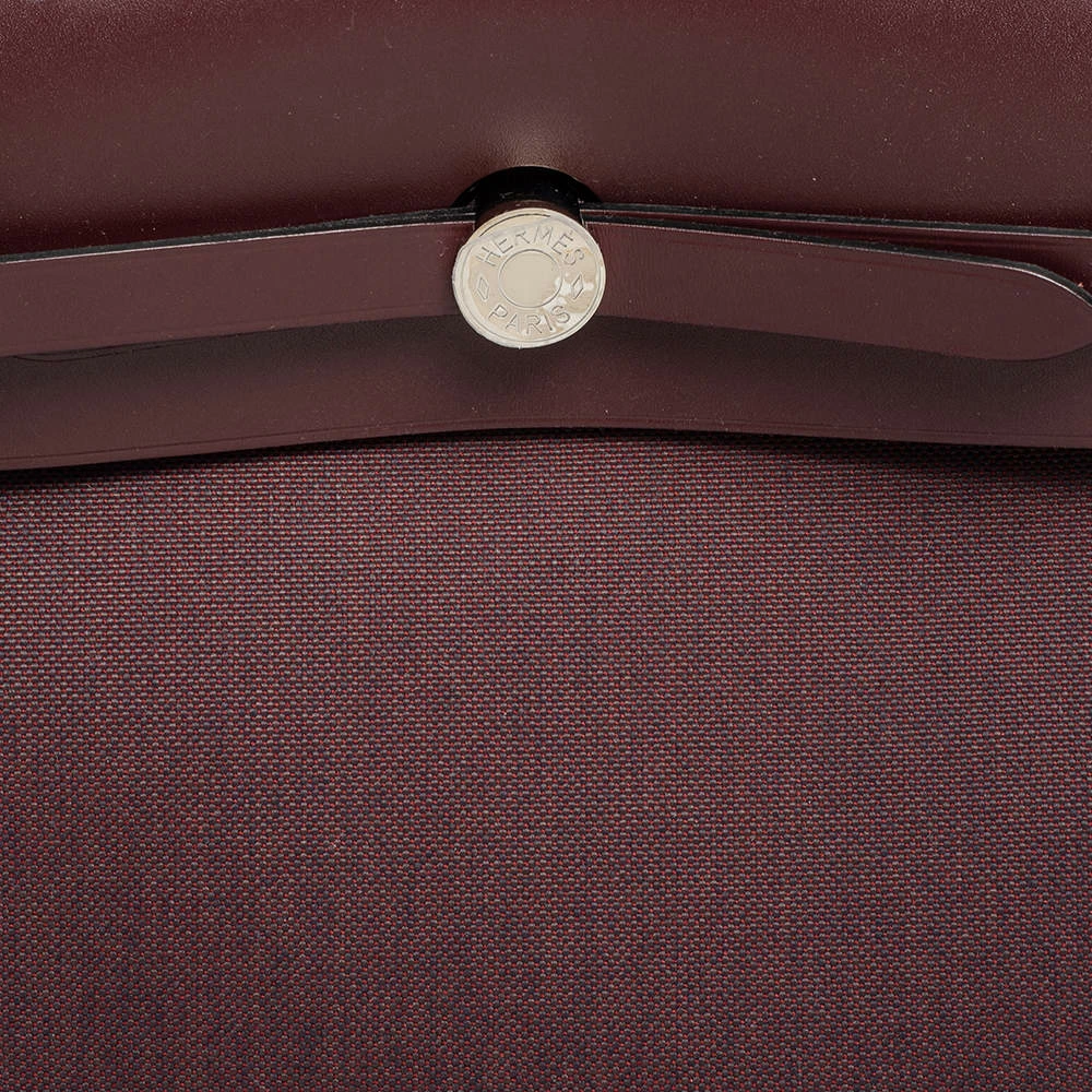 Hermes Prune Militaire Canvas And Leather Herbag Zip 39 Bag For Women 8 Hermes Prune Militaire Canvas And Leather Herbag Zip 39 Bag For Women - Image 6