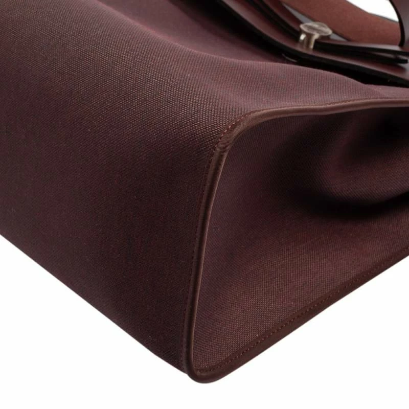 Hermes Prune Militaire Canvas And Leather Herbag Zip 39 Bag For Women 17 Hermes Prune Militaire Canvas And Leather Herbag Zip 39 Bag For Women - Image 15