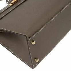 Hermes Etoupey Epsom Leather Gold Plated Kelly Sellier 32 Bag For Women -Deals Hermes Store luxury women hermes new handbags p595192 005