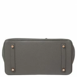 Hermes Hermès Gris Etain Togo Leather Rose Gold Finished Birkin 30 Bag For Women -Deals Hermes Store luxury women hermes new handbags p596728 005