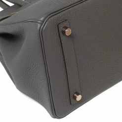 Hermes Hermès Gris Etain Togo Leather Rose Gold Finished Birkin 30 Bag For Women -Deals Hermes Store luxury women hermes new handbags p596728 006