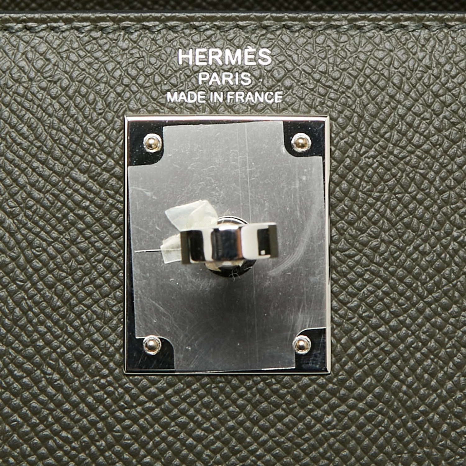 Hermes Vert Maquis Epsom Leather Palladium Finish Kelly Sellier 28 Bag For Women 12 Hermes Vert Maquis Epsom Leather Palladium Finish Kelly Sellier 28 Bag For Women - Image 10