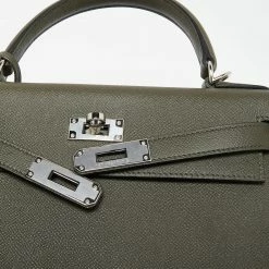 Hermes Vert Maquis Epsom Leather Palladium Finish Kelly Sellier 28 Bag For Women 22 Hermes Vert Maquis Epsom Leather Palladium Finish Kelly Sellier 28 Bag For Women -Deals Hermes Store luxury women hermes new handbags p647788 012