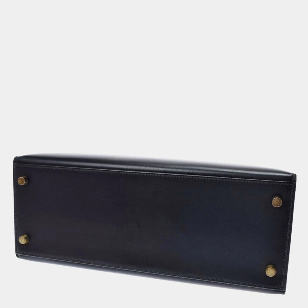 HERMES Kelly 28 Outer Sewing 2WAY Bag Black BOXCalfskin Ladies Handbag For Women 5 HERMES Kelly 28 Outer Sewing 2WAY Bag Black BOXCalfskin Ladies Handbag For Women - Image 3